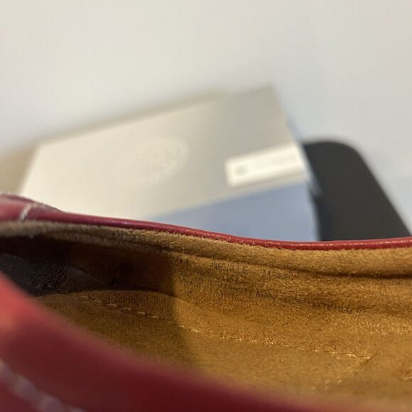 Naturalizer Neville Red Leather Loafers Comfortable Slip-On Flats Size 7M Read - Picture 6 of 9